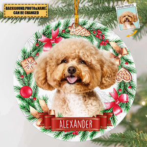 Custom Photo Dog Personalized Wooden Ornament For Christmas