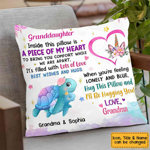 Personalized Granddaughter Daughter Sea Animals Hug This Pillow