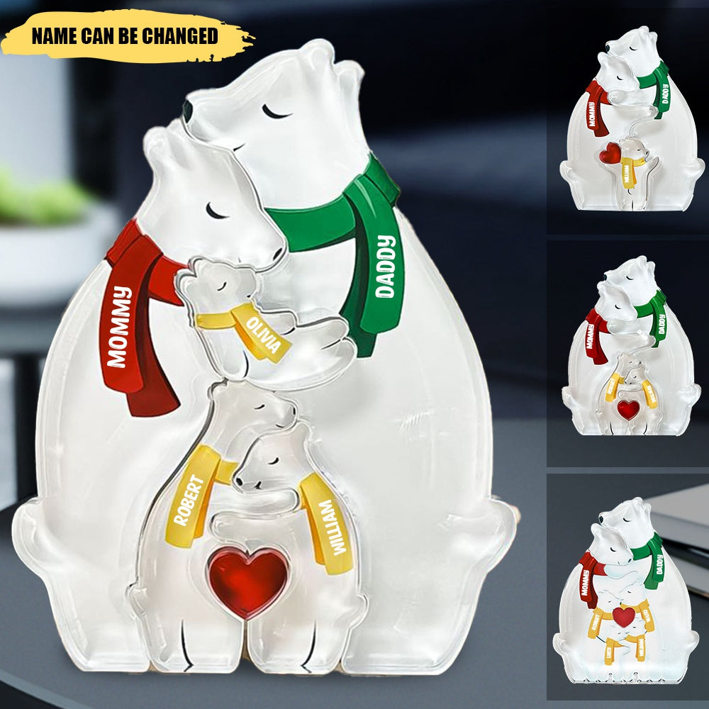 Hugging Bear Family - Acrylic Bear Family Puzzle