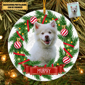 Custom Photo Dog Personalized Wooden Ornament For Christmas