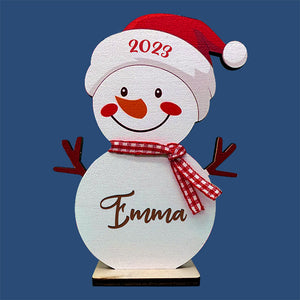 Christmas Is Where Cutest Snowman Of All - Personalized Freestanding Snowman