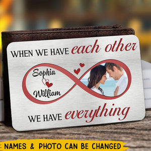 Custom Personalized Couple Aluminum Wallet Card - Gift Idea For Couple