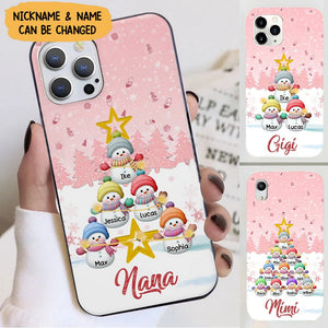 Personalized Snowman Kid Silicon Phone Case