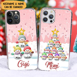 Personalized Snowman Kid Silicon Phone Case