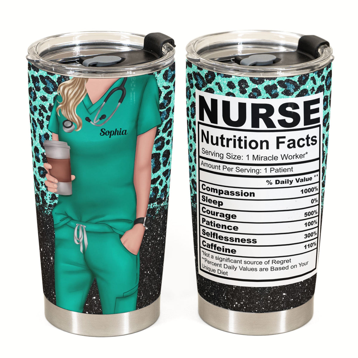 Nurse Life Nutrition Facts - Personalized Tumbler Cup - Gift For Doctor ...